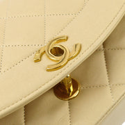 Chanel * Beige Lambskin Small Diana Shoulder Bag