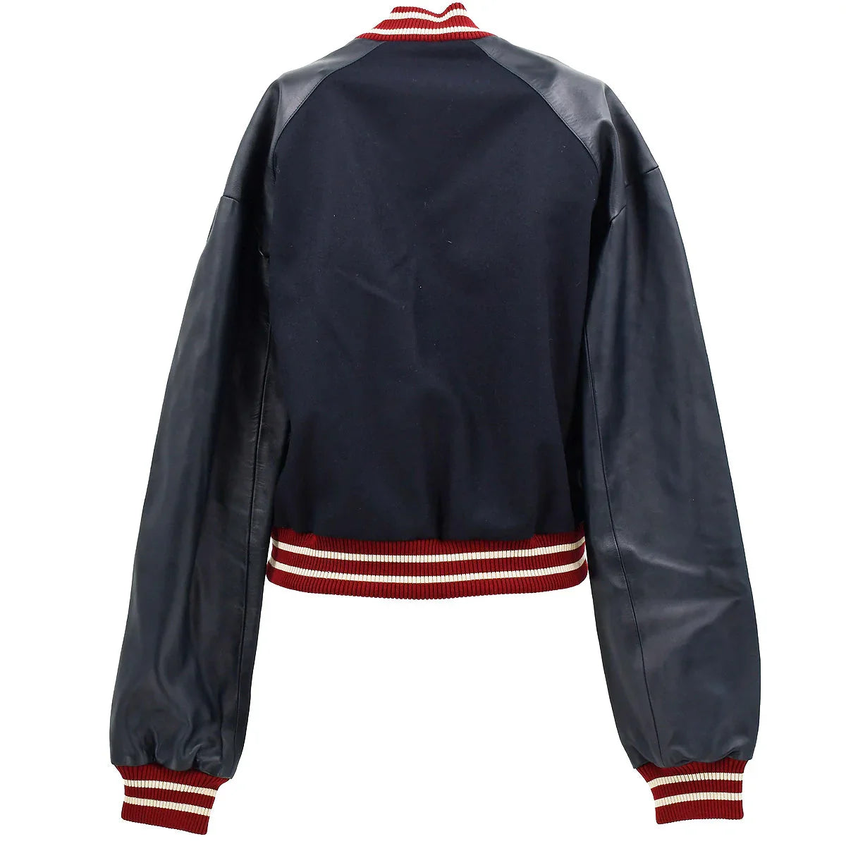 Chanel 2004 Spring Letterman Bomber Jacket Navy #38