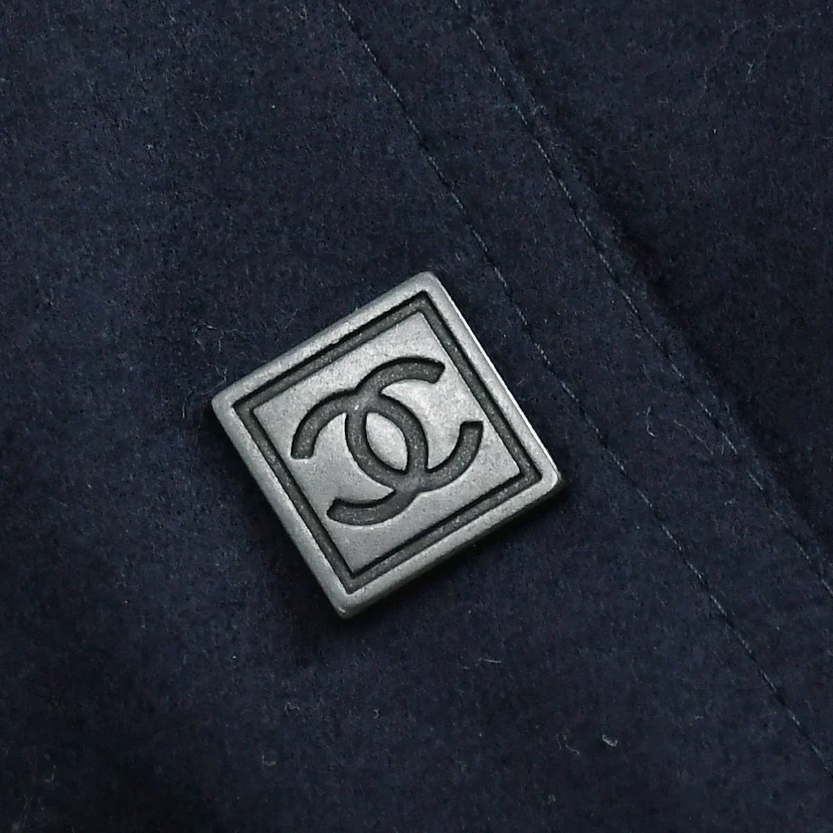 Chanel 2004 Spring Letterman Bomber Jacket Navy #38