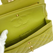 Chanel * 2003-2004 Green Caviar Small Classic Double Flap Bag