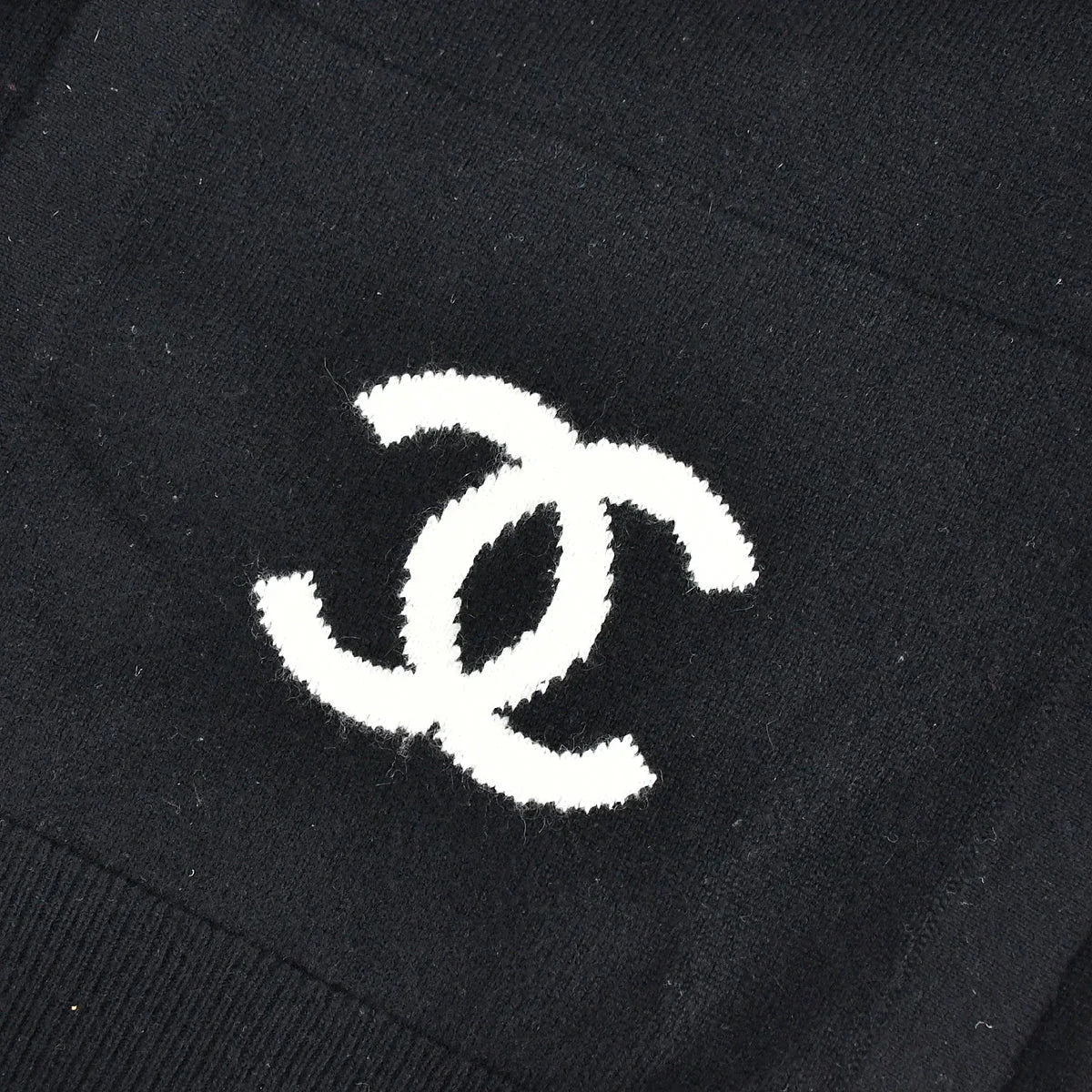 Chanel Long Sweater Black 94A #44