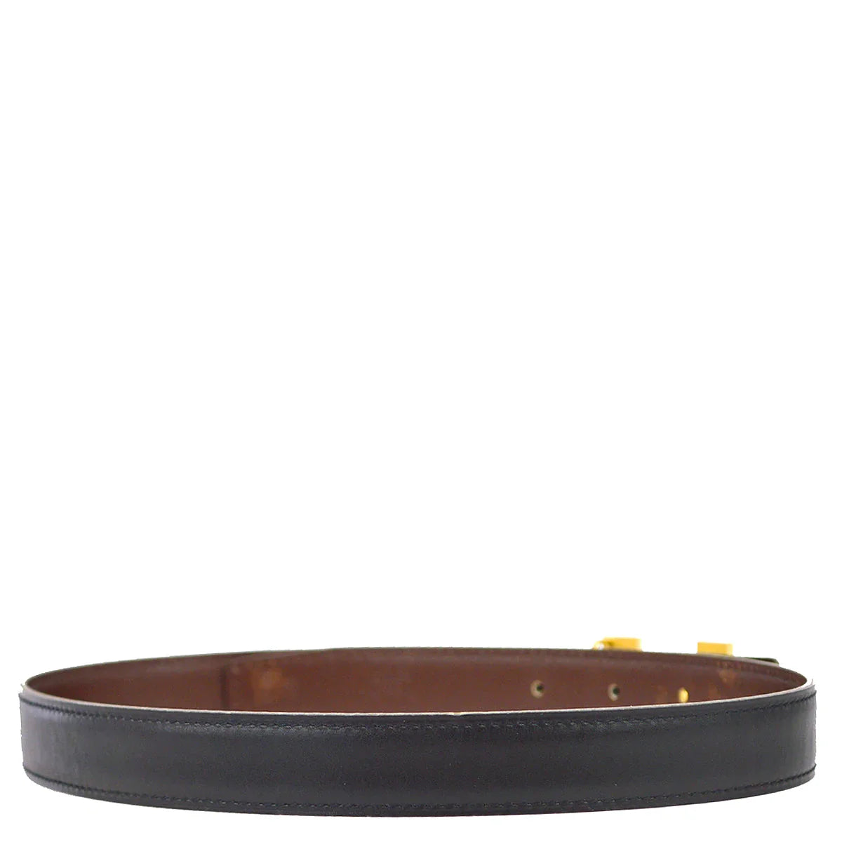 Hermes 2000 Black Box Calf Constance Reversible Belt #65 Small Good