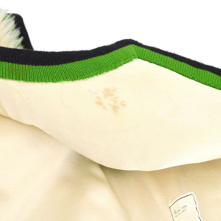 Chanel * Fur Sleeveless Vest Jacket Ivory 94A #36