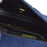 Chanel 1989-1991 Denim Straight Flap Shoulder Bag