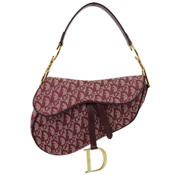Christian Dior Bordeaux Trotter Saddle Handbag