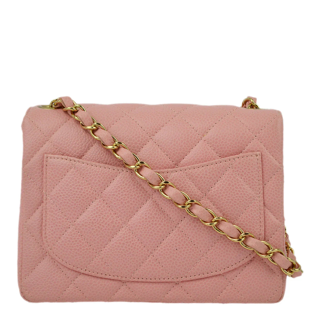 Chanel 2004-2005 Caviar Mini Square Bag 17