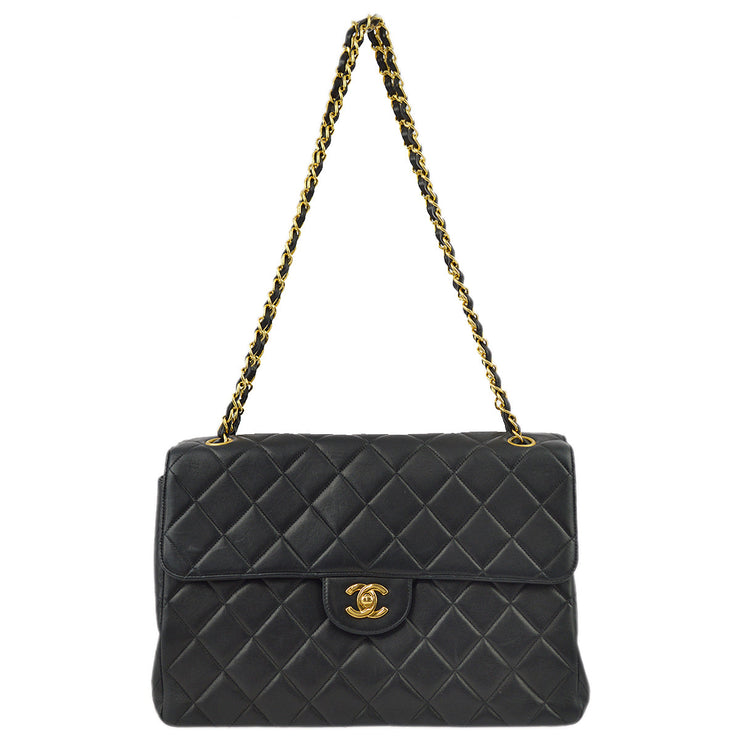 Chanel 1996-1997 Lambskin Jumbo Double Sided Classic Flap Bag