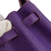 Hermes Purple Taurillon Clemence Birkin 25 Handbag