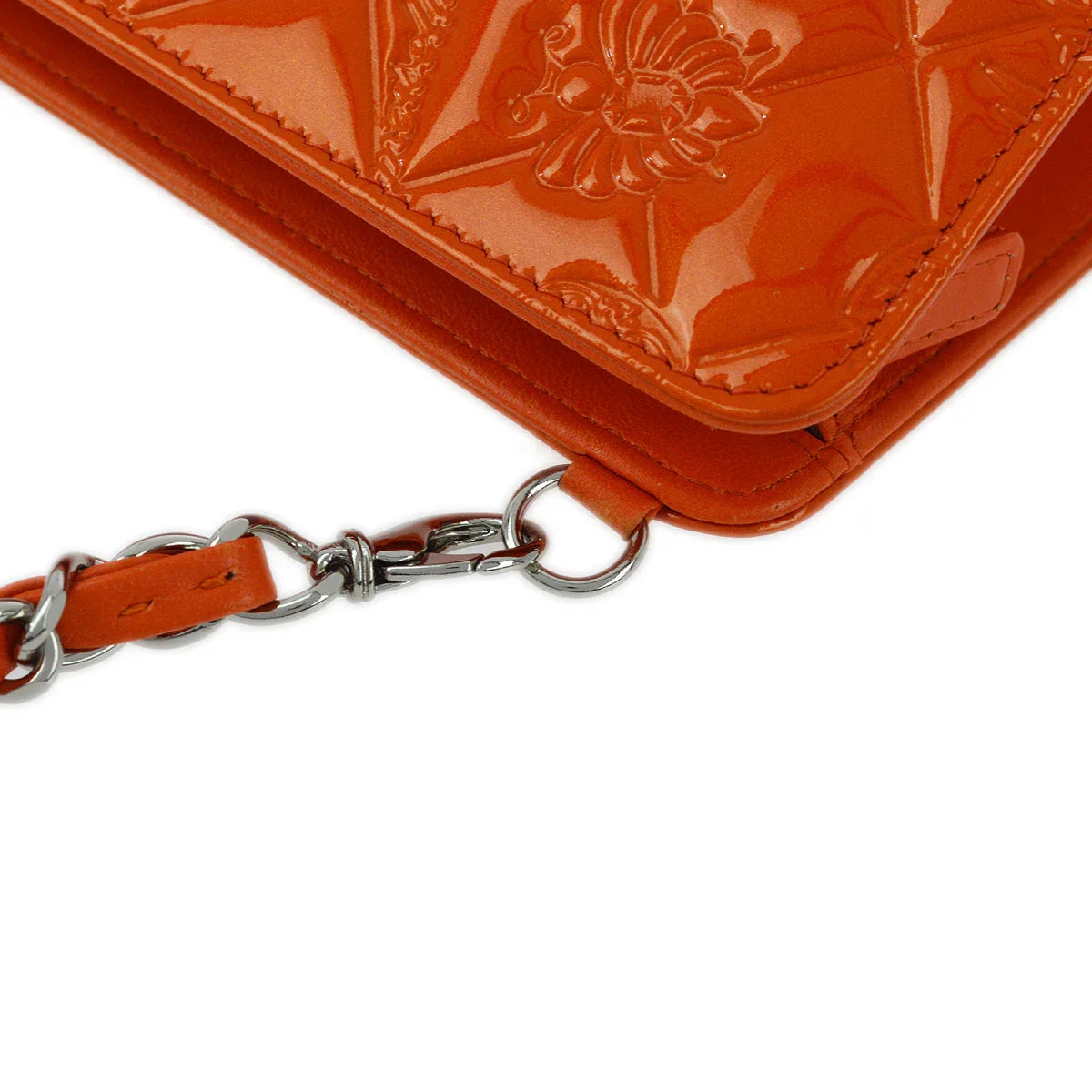 Chanel 2009-2010 Patent Leather Icon Chain Handbag