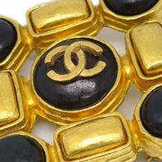 Chanel Stone Brooch Pin Gold 97A