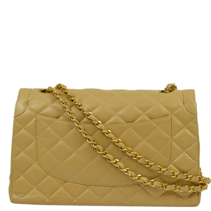 Chanel 1991-1994 Lambskin Paris Limited Double Flap Bag