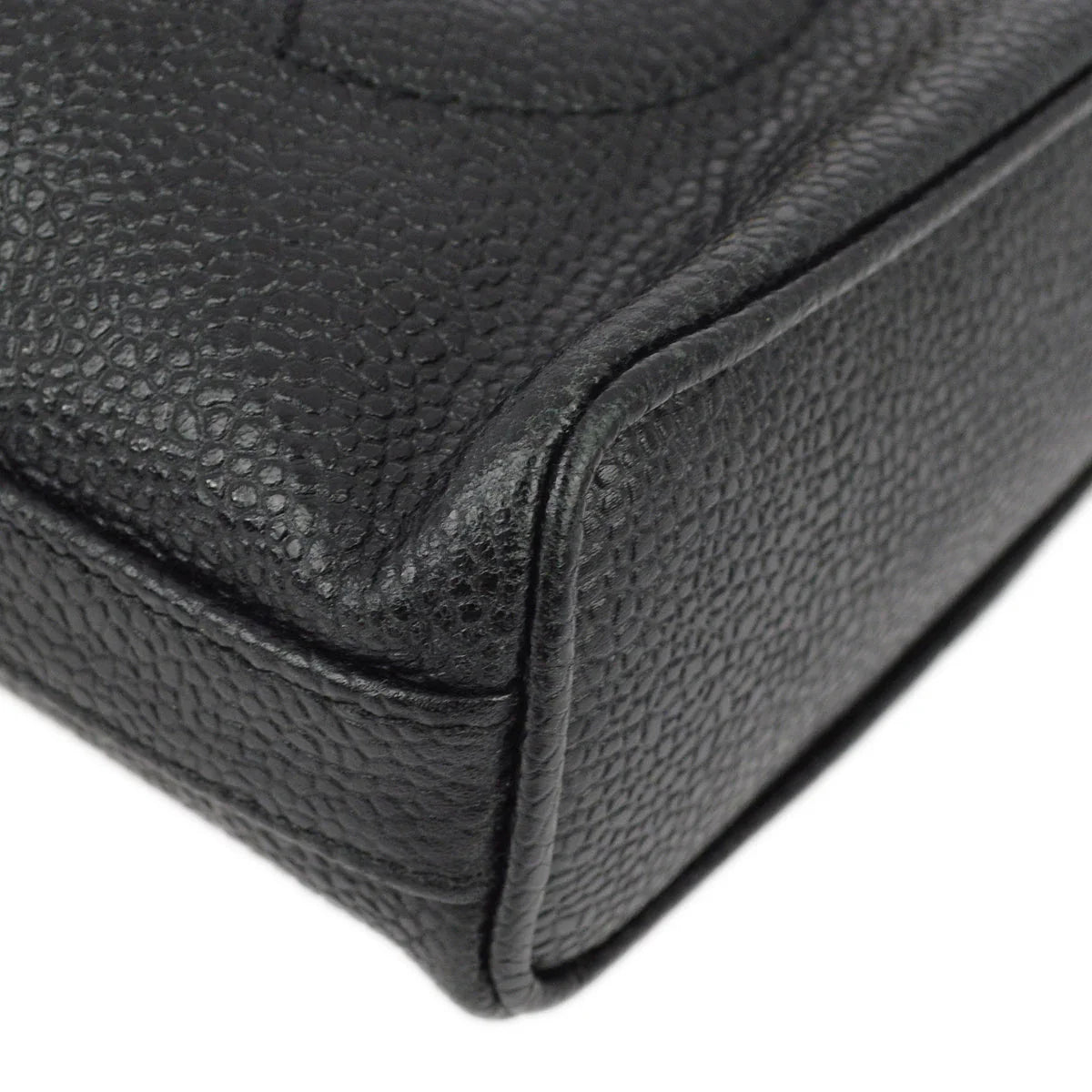 Chanel Black Caviar Bucket Shoulder Bag