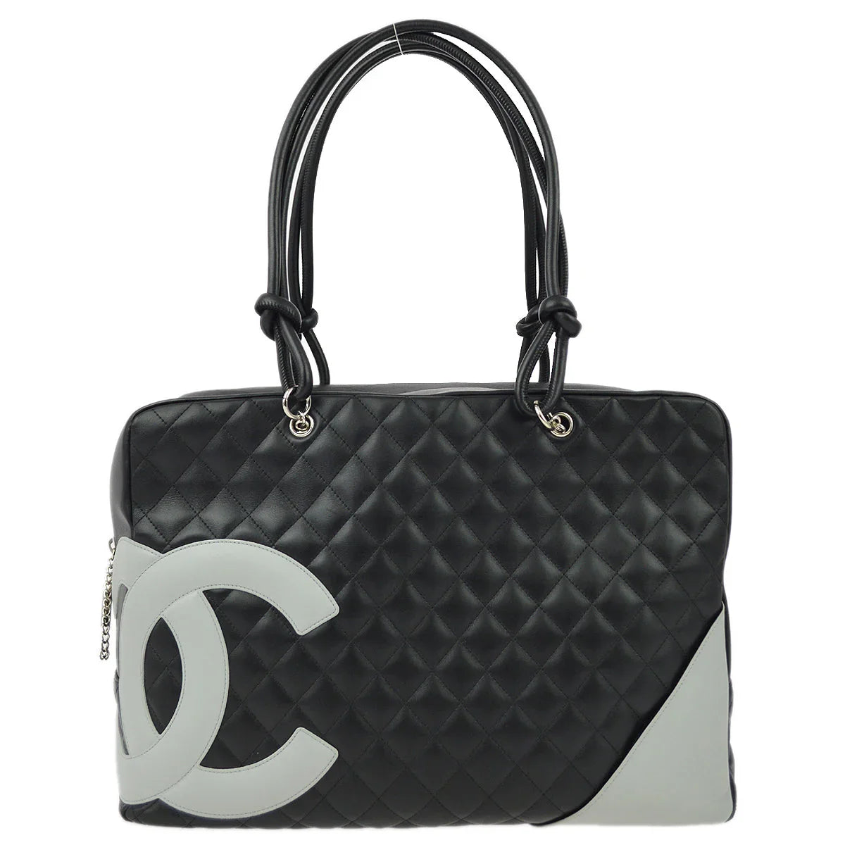 Chanel 2004-2005 Black Calfskin Cambon Ligne Handbag