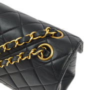 Chanel Black Lambskin Double Sided Classic Flap Shoulder Bag