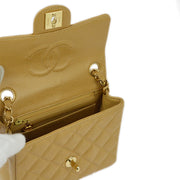 Chanel 2003-2004 Caviar Mini Classic Square Flap Bag 17