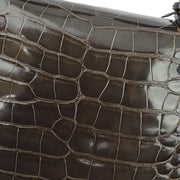Hermes Tricolor Alligator Crocodile Kelly 28 Sellier 2way Shoulder Handbag