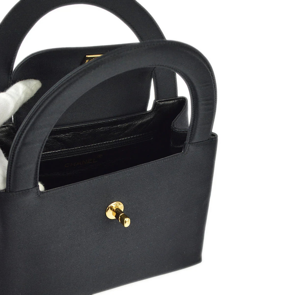 Chanel * 1997-1999 Black Satin Handbag