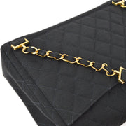 Chanel 1994-1996 Black Jersey Jumbo Classic Flap Backpack