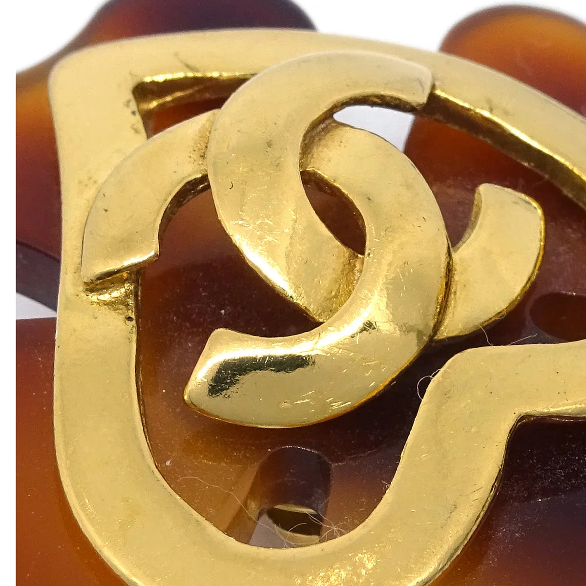 Chanel Clover Earrings Clip-On Gold 95P