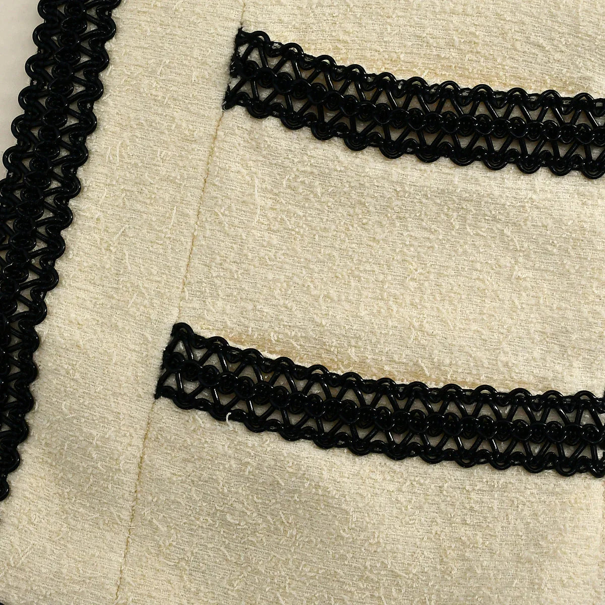 Chanel Setup Suit Jacket Skirt Ivory 94P #38