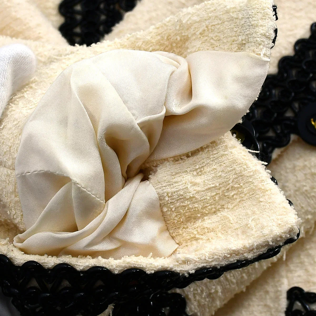 Chanel Setup Suit Jacket Skirt Ivory 94P #38