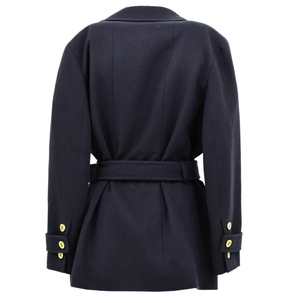 Chanel Belted Jacket Navy 94A #42