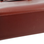 Hermes 2001 Rouge H Box Calf Kelly 32 Sellier 2way Shoulder Handbag
