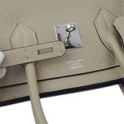 Hermes 2004 Tourterelle Gray Togo Birkin 35 Handbag