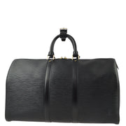 Louis Vuitton 1996 Black Epi Keepall 45 Travel Duffle Handbag M42972