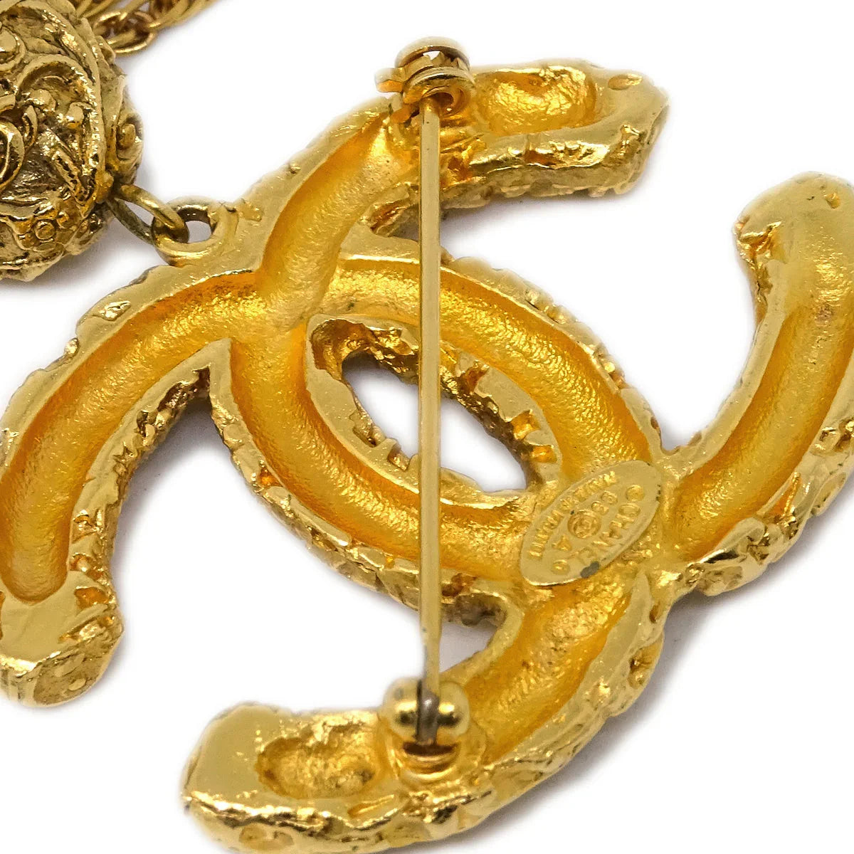 Chanel Fringe Brooch Pin Gold 93A