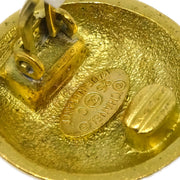 Chanel Gold Button Earrings Clip-On 95C