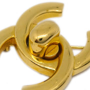 Chanel Turnlock Brooch Pin Gold Small 96P
