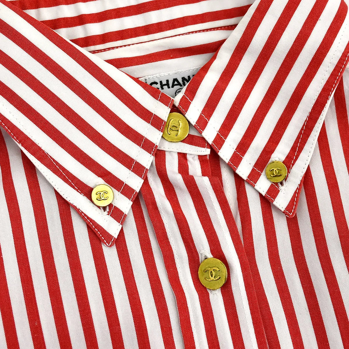 Chanel Shirt Blouse Red
