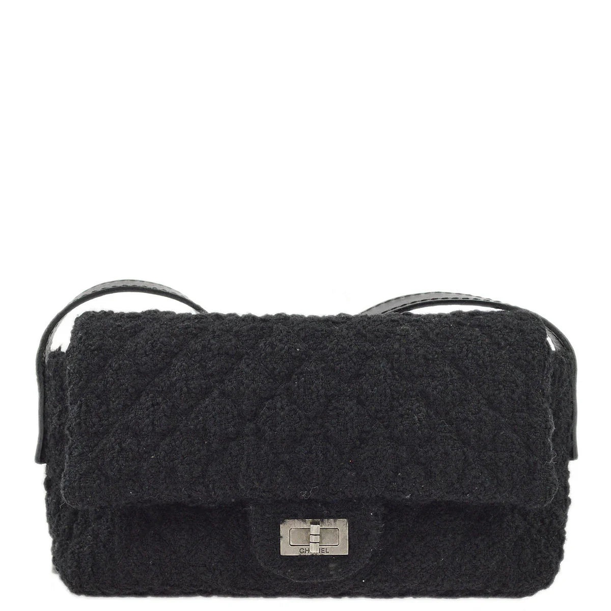 Chanel 2009-2010 Tweed Mademoiselle Lock Shoulder Bag