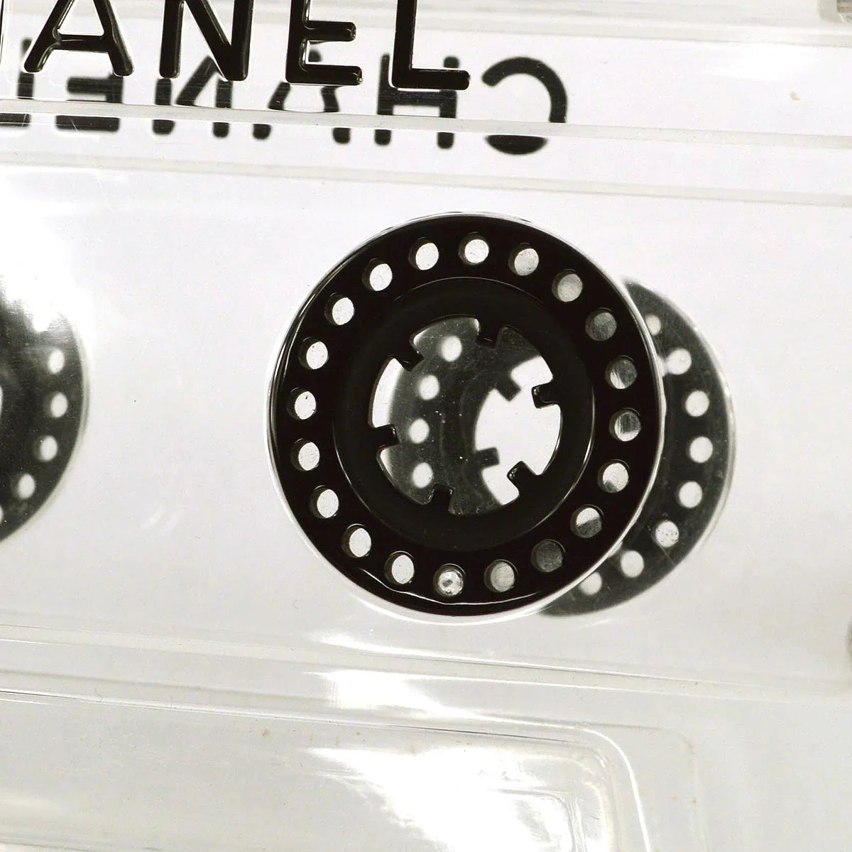 Chanel Clear Acrylic Cassette Tape Clutch Bag 04P