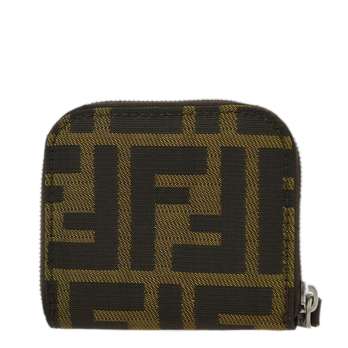 Fendi 2000 Brown Zucca Coin Case Wallet