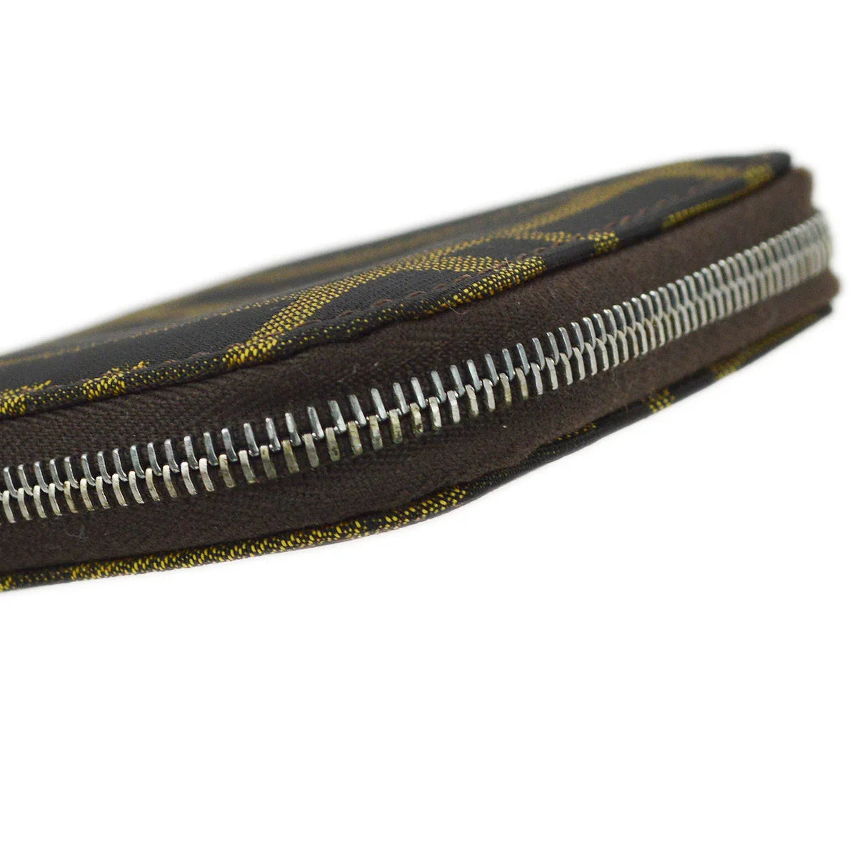 Fendi 2000 Brown Zucca Coin Case Wallet