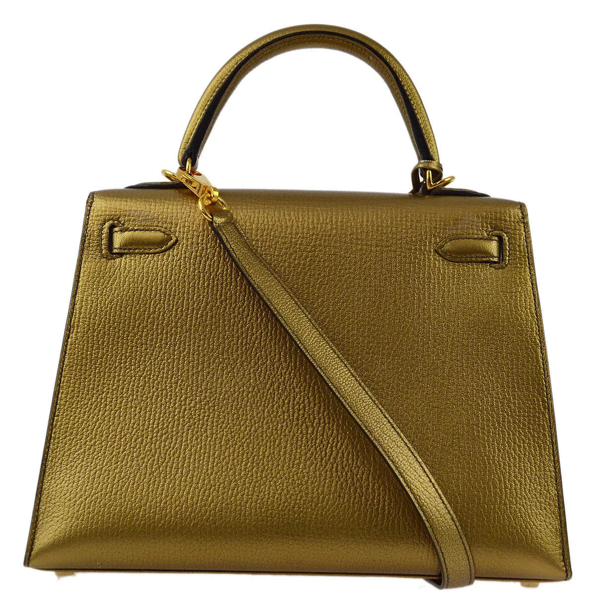 Hermes * 2005 Athens Limited Olympic Gold Chevre Kelly 25 Sellier 2way Shoulder Handbag