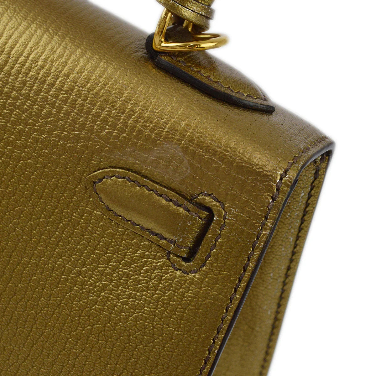 Hermes * 2005 Athens Limited Olympic Gold Chevre Kelly 25 Sellier 2way Shoulder Handbag