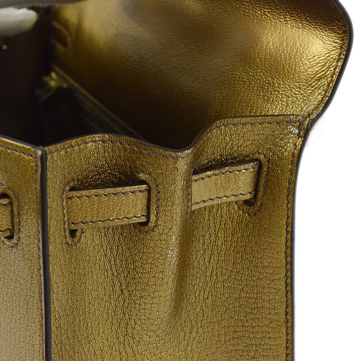 Hermes * 2005 Athens Limited Olympic Gold Chevre Kelly 25 Sellier 2way Shoulder Handbag
