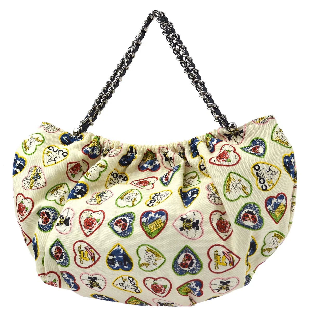 Chanel 2006 Canvas Valentine Chain Handbag