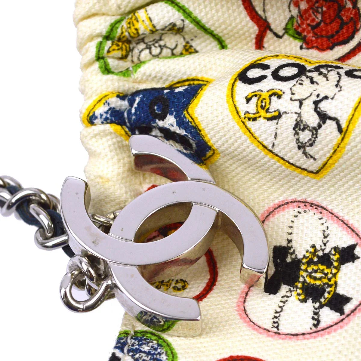 Chanel 2006 Canvas Valentine Chain Handbag