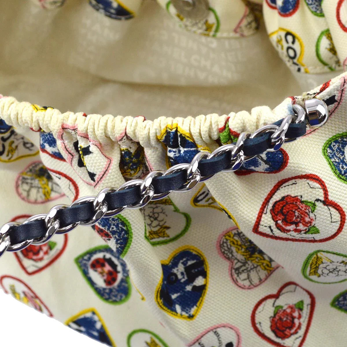 Chanel 2006 Canvas Valentine Chain Handbag