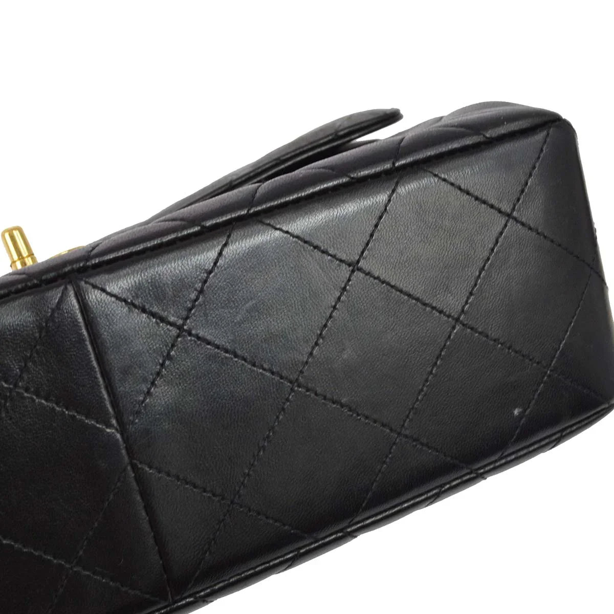 Chanel 1996-1997 Black Lambskin Double Sided Classic Flap Handbag