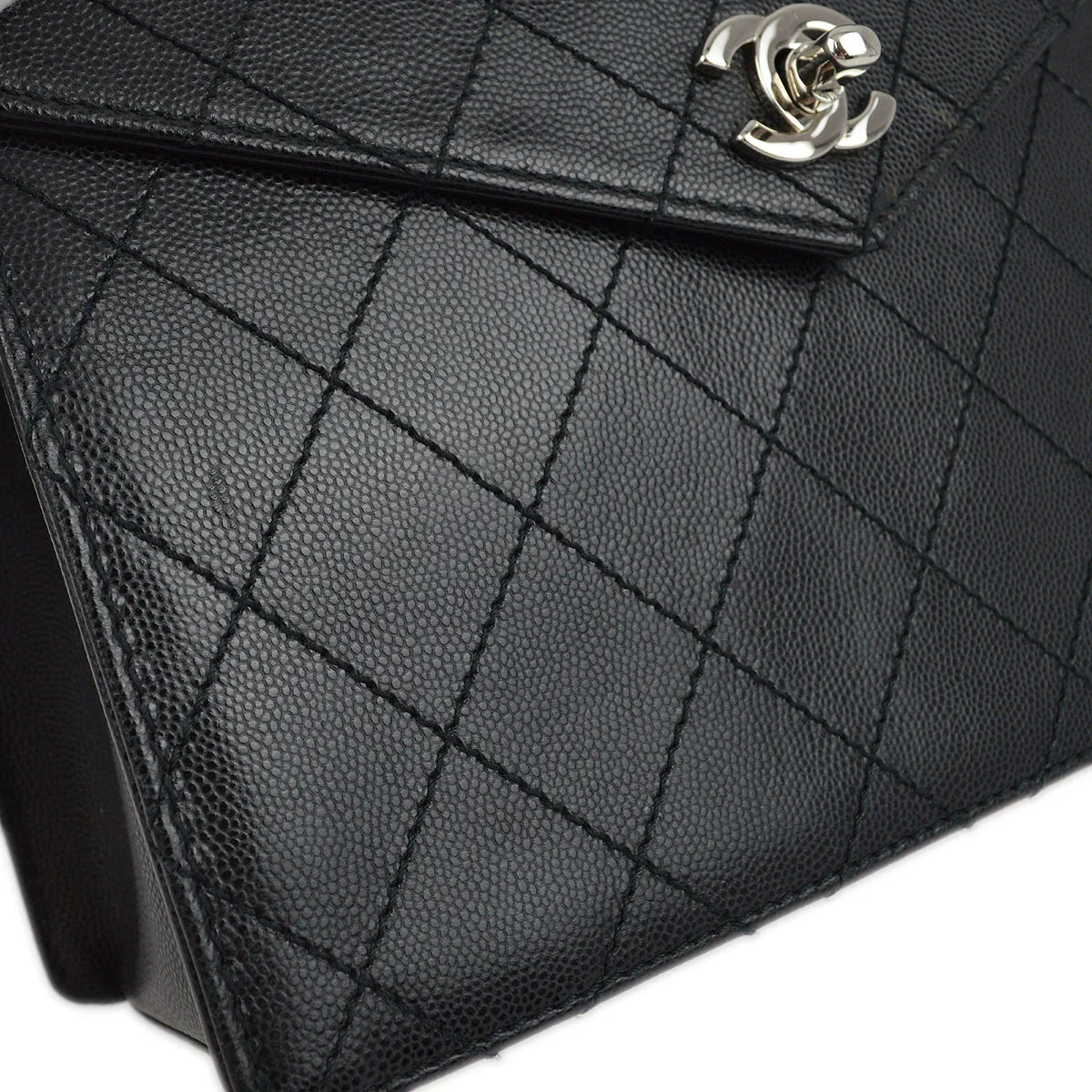 Chanel 1997-1999 Black Caviar Handbag