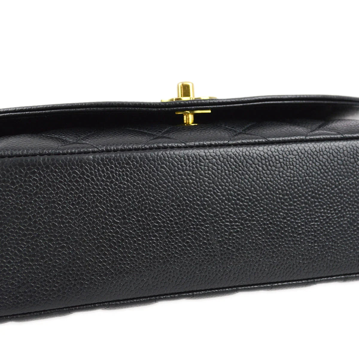 Chanel 1994-1996 Black Caviar Medium Diana Shoulder Bag