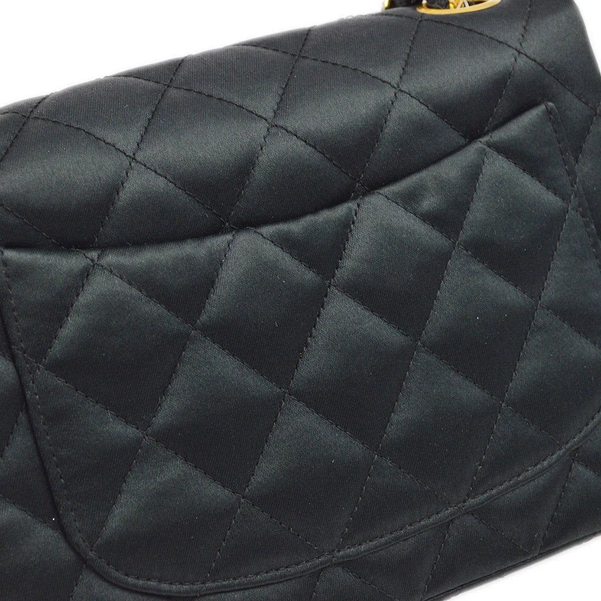 Chanel 1989-1991 Satin Mini Classic Square Flap Shoulder Bag 17