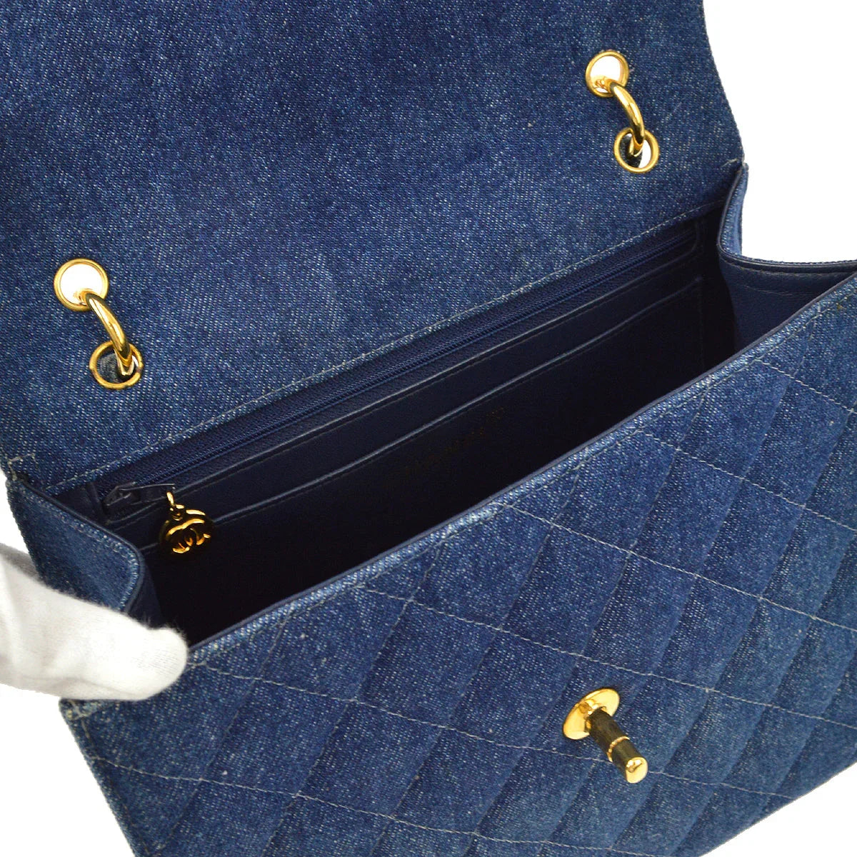 Chanel 1997-1999 Indigo Denim Handbag