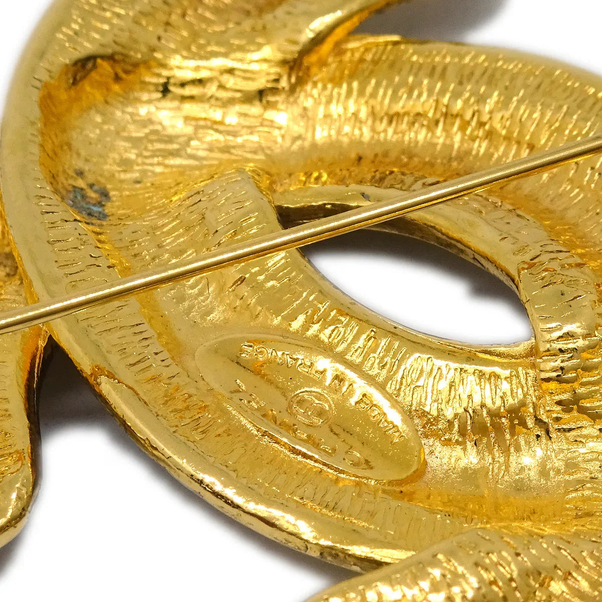 Chanel CC Brooch Pin Large Gold 1152