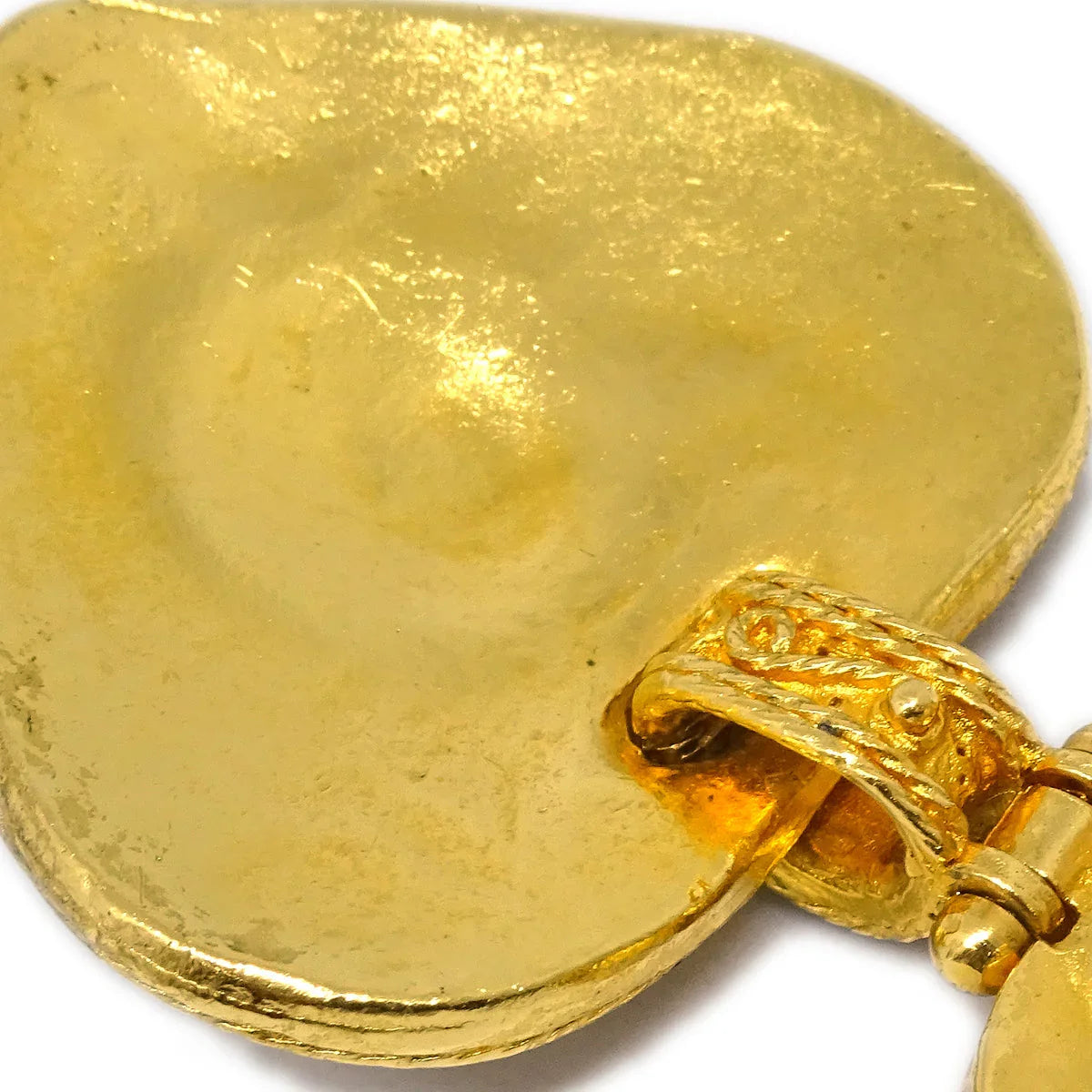 Chanel Gripoix Brooch Pin Gold Red 94A